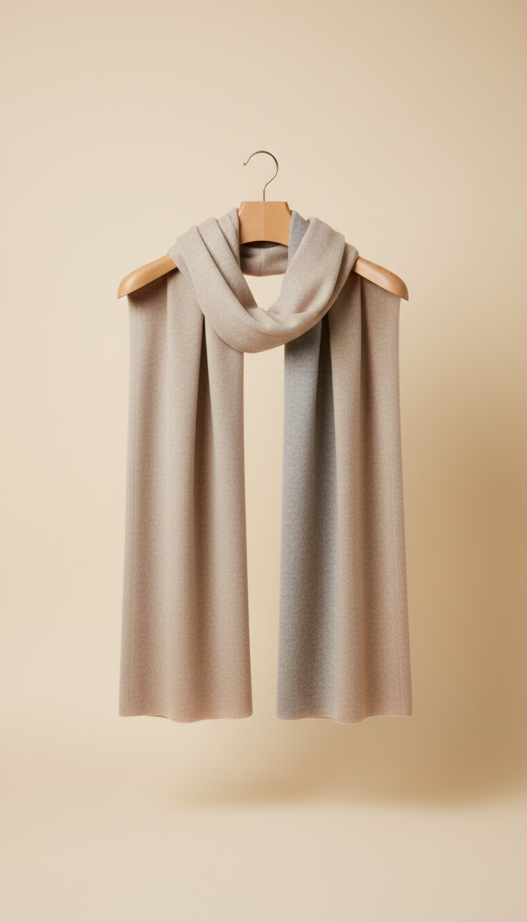 Light Oat Cashmere Scarf