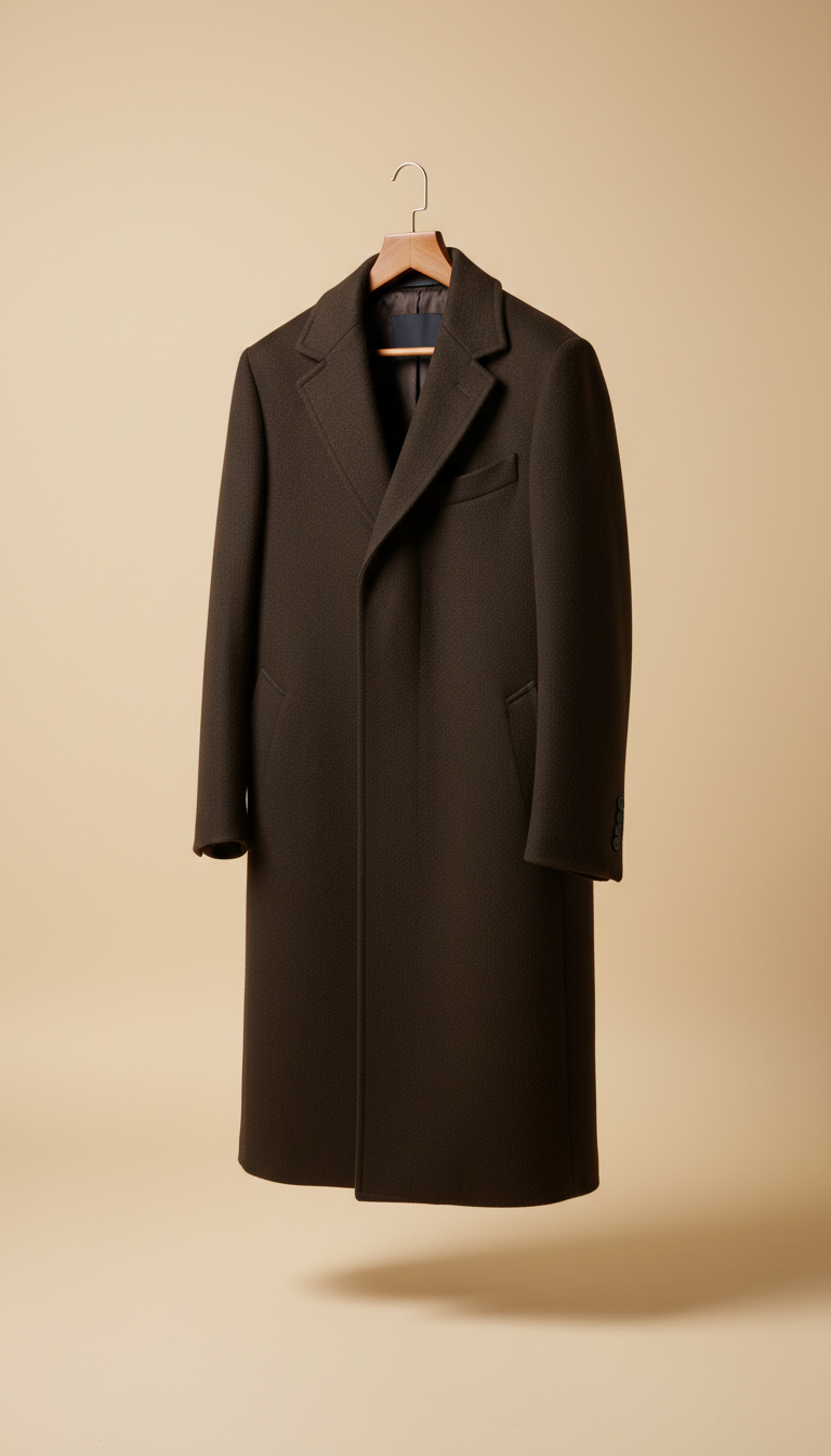 Espresso Wool Overcoat