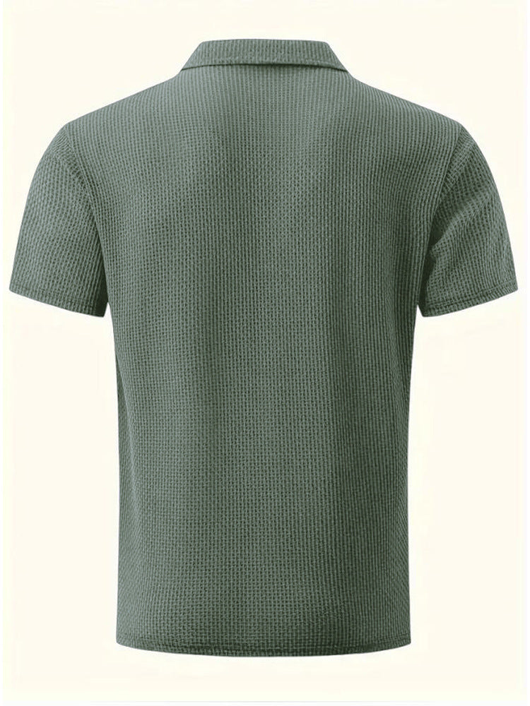 Ice‑Silk Mesh Waffle Polo Shirt，12 Colors，Size S‑7XL