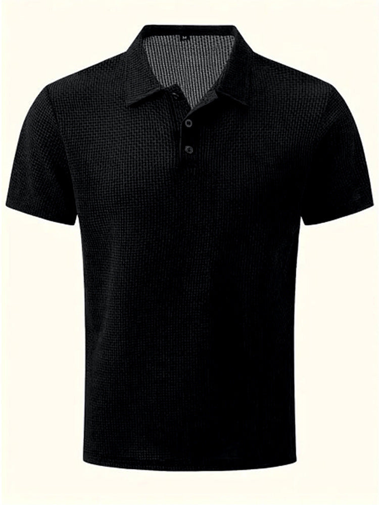 Ice‑Silk Mesh Waffle Polo Shirt，12 Colors，Size S‑7XL