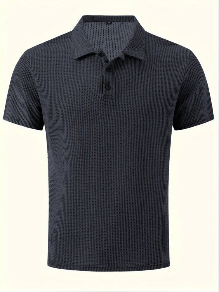 Ice‑Silk Mesh Waffle Polo Shirt，12 Colors，Size S‑7XL